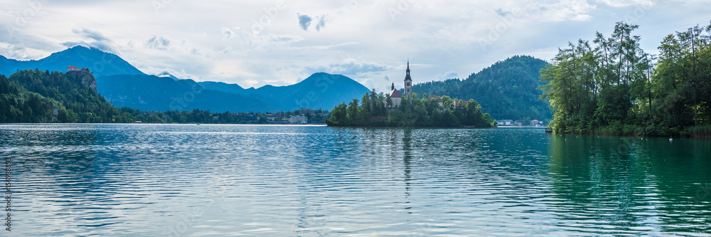 view of the Church of the Assumption of the Virgin Mary on the Lake Bled