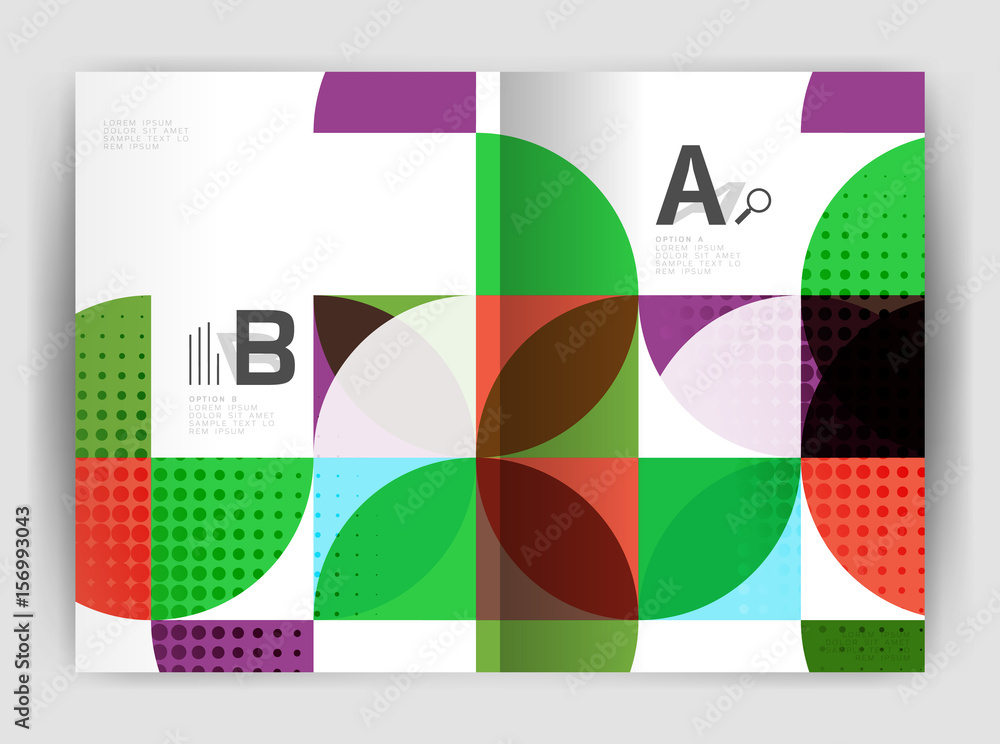 Abstract circle design business annual report print template Abstract circle design business annual report print template