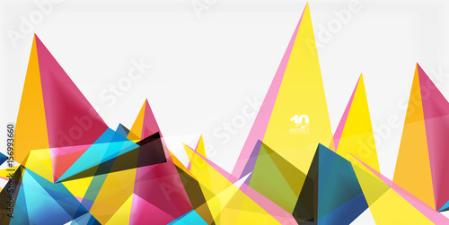 3d triangles geometric vector © antishock