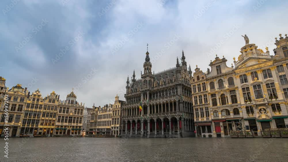 Brussels city skyline timelapse at Grand Place, Brussels, Belgium, 4K Time lapse Brussels city skyline timelapse at Grand Place, Brussels, Belgium, 4K Time lapse