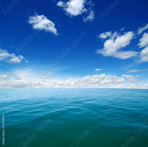 Blue sea water surface