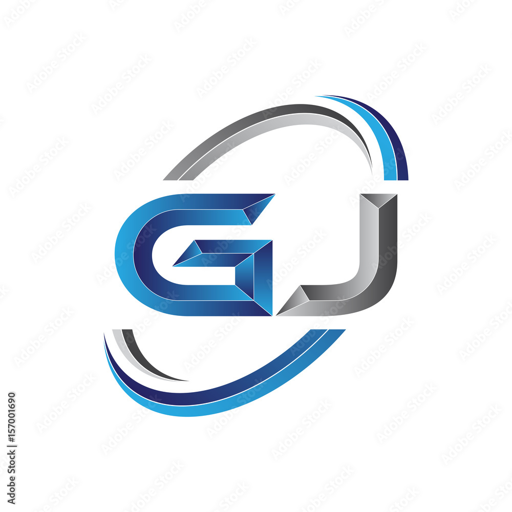 Simple initial letter logo modern swoosh GJ Simple initial letter logo modern swoosh GJ