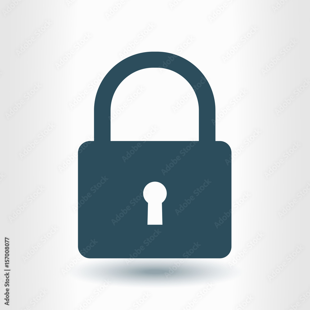 Lock icon. User login or authenticate icon. Flat design style. Lock icon. User login or authenticate icon. Flat design style.