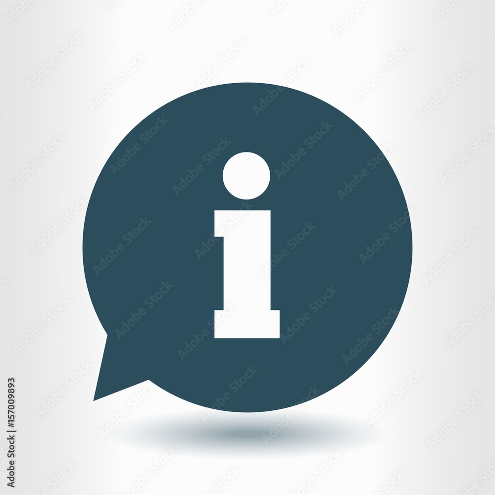 Info speech bubble symbol. Flat design style. Info speech bubble symbol. Flat design style.