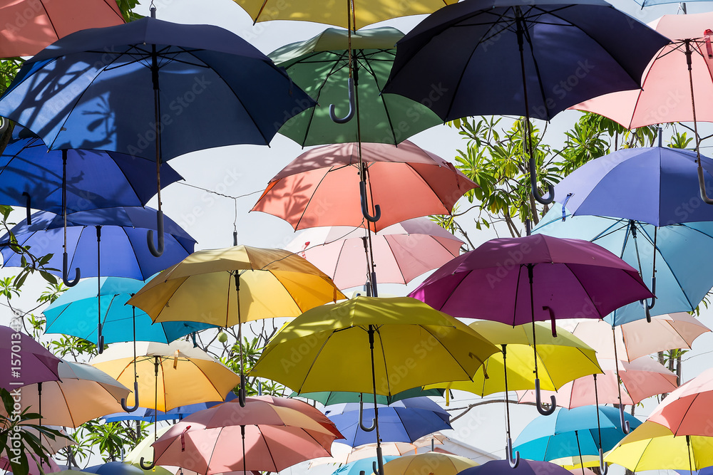 The beauty of colorful umbrellas.