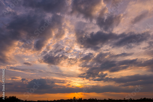 Sunset Sky Background © yotrakbutda