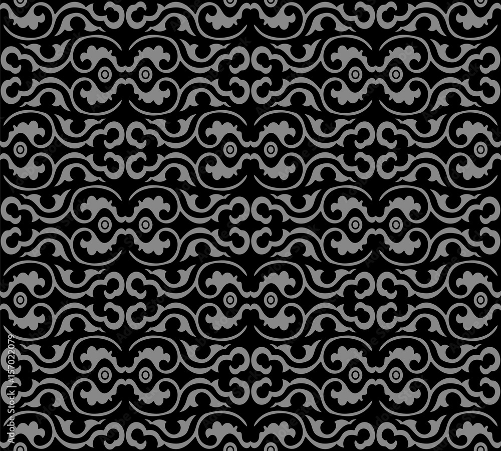 Antique seamless background curve spiral round frame Antique seamless background curve spiral round frame