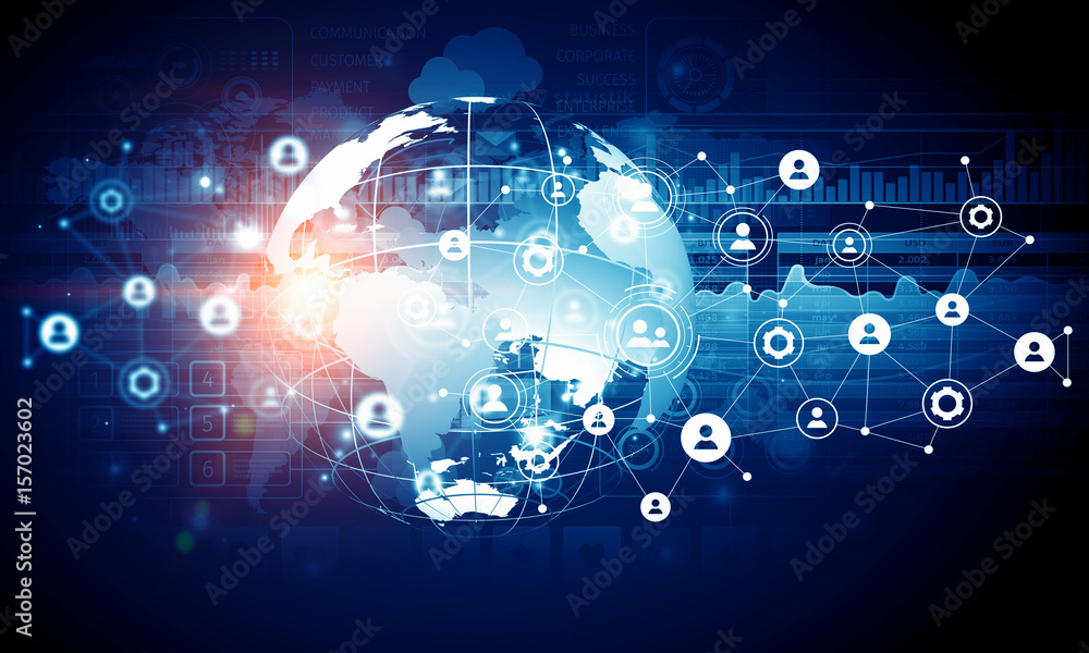 Modern connection technologies background Modern connection technologies background
