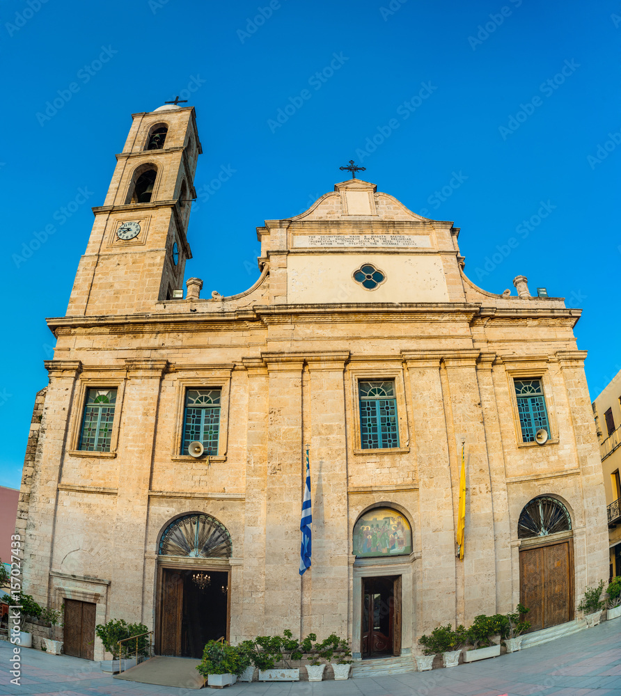 Greece, Crete, Church in Chania (Xania), empty landscape