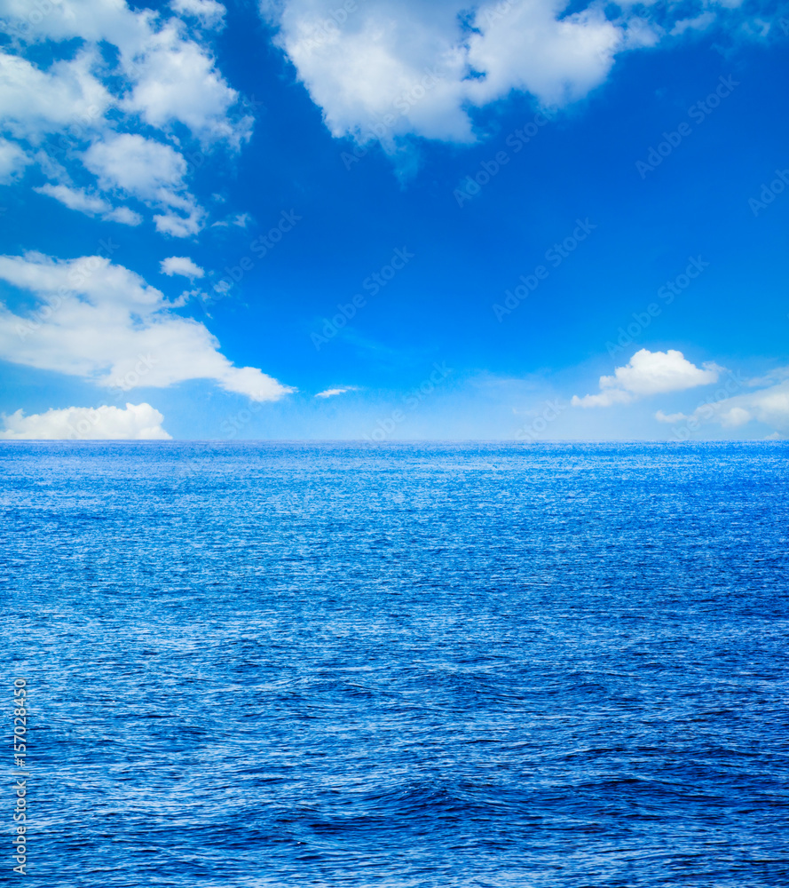  sky and blue ocean