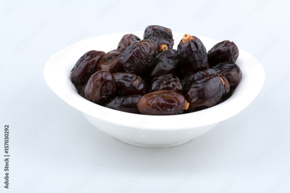 Isolated dates in a plate Isolated dates in a plate