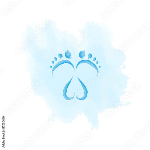 Baby footsteps vector illustration