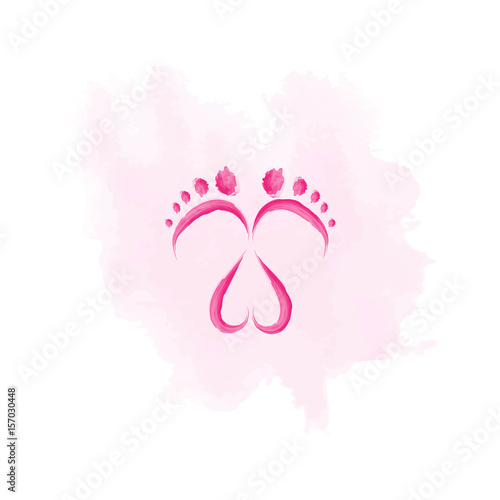 Baby footsteps vector illustration