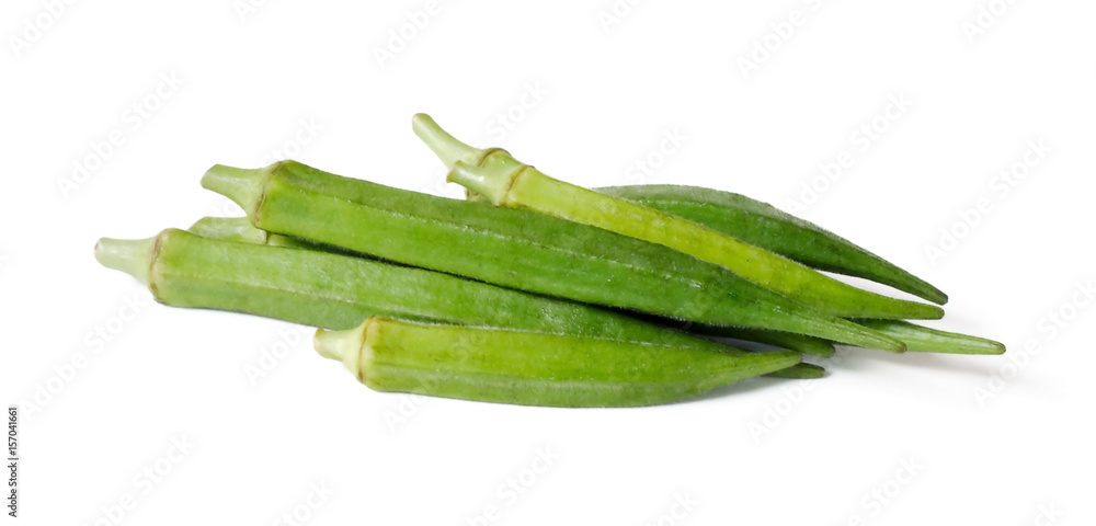 okra isolated on white background okra isolated on white background