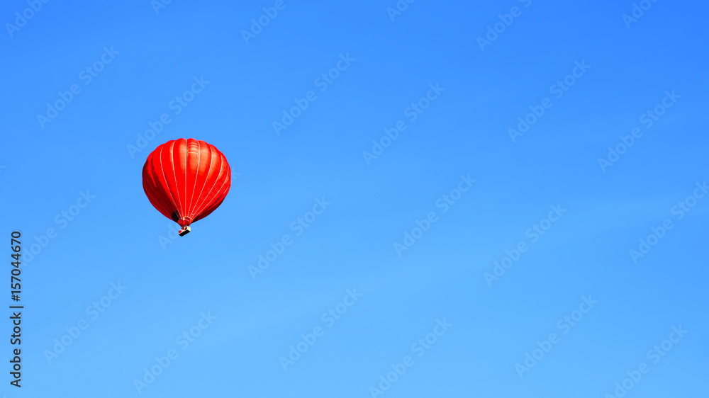 Red balloon on the beautiful blue sky. Red balloon on the beautiful blue sky.