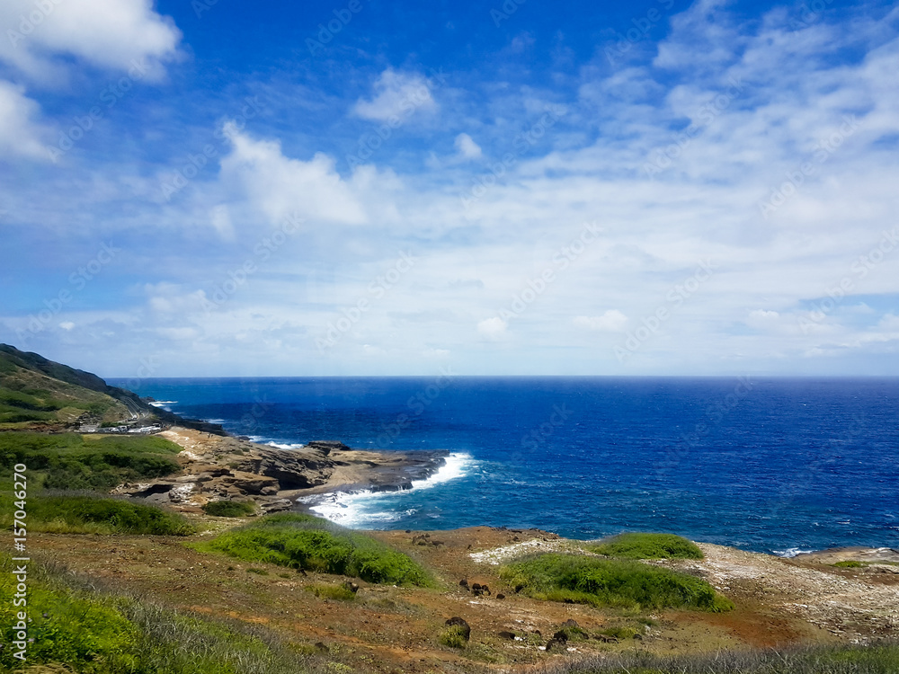 Scenic View of Makapu'u Point Lookout Through Window