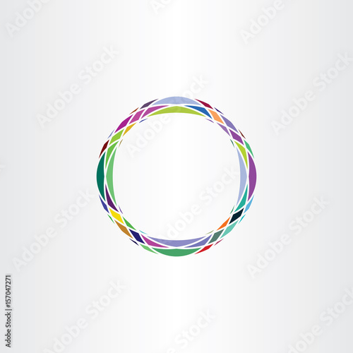 colorful icon design abstract circle logo vector