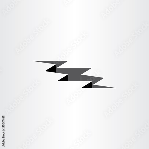 earthquake crack vector icon design element