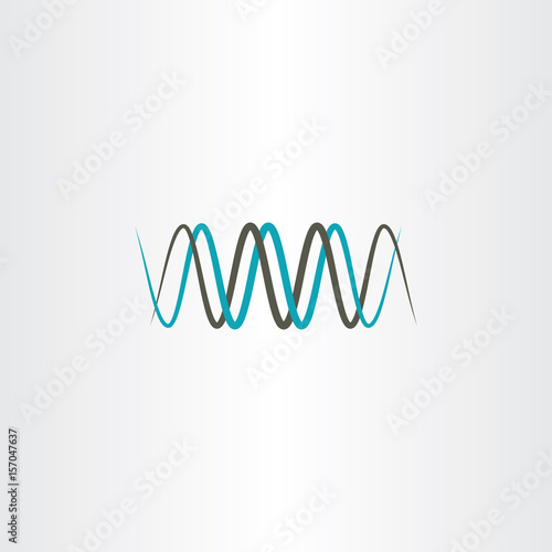 frequency wavelength logo vector symbol