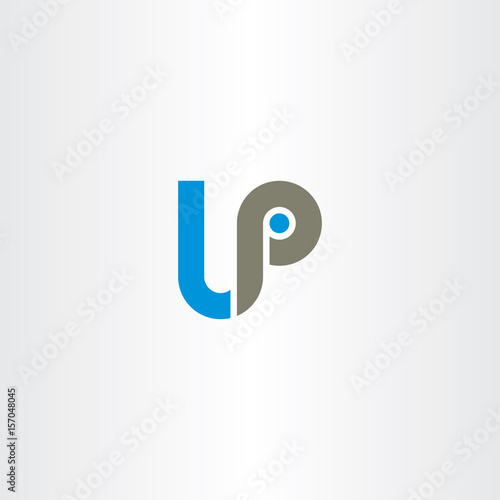 letter lp logo logotype vector