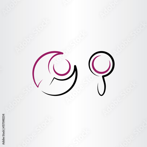 magnifying glass logo vector symbol