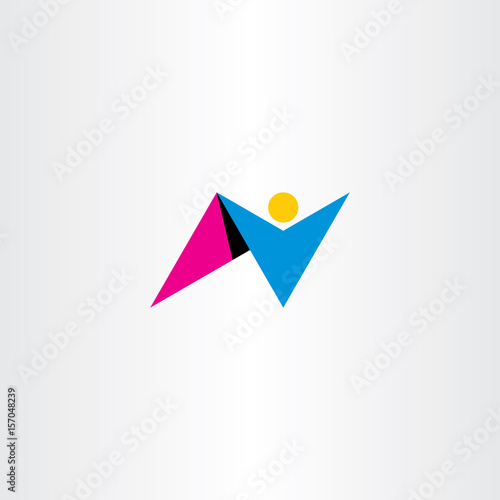 Free Download man letter n logo vector design icon symbol - GFXLoad