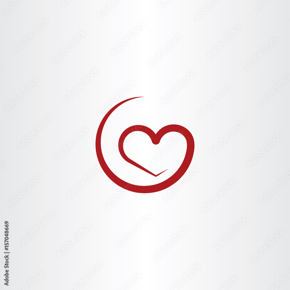 simple red heart illustration vector symbol simple red heart illustration vector symbol