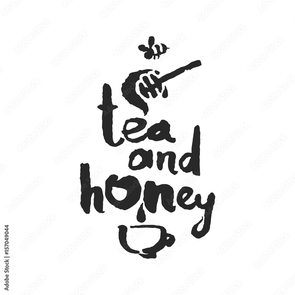 Tea and Honey Calligraphy Lettering Tea and Honey Calligraphy Lettering