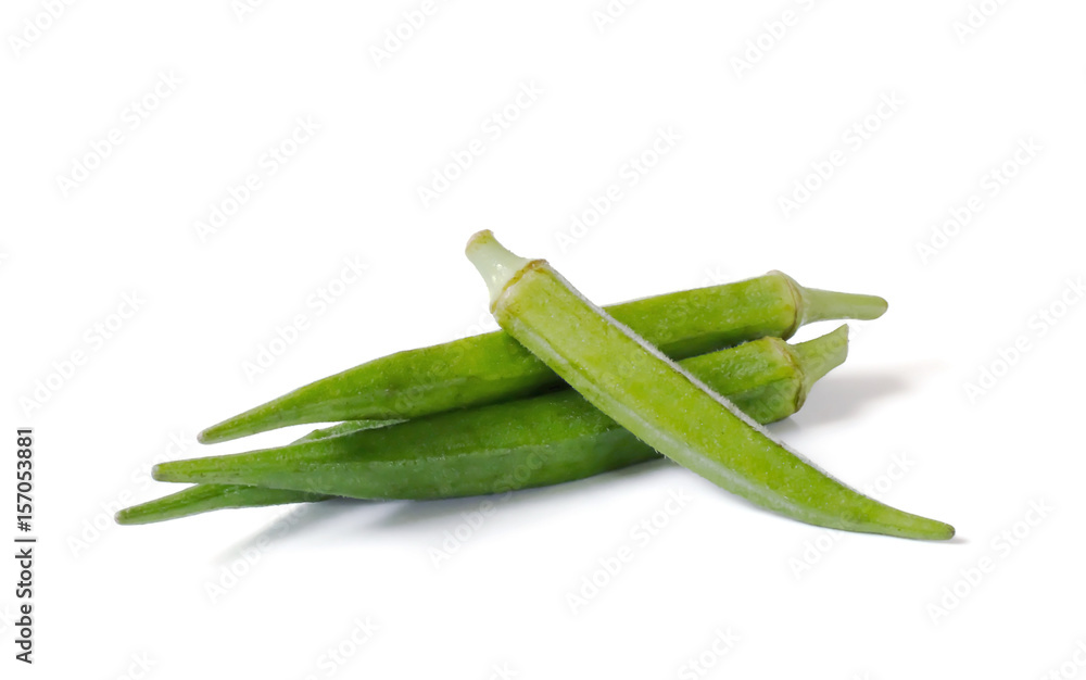 okra isolated on white background okra isolated on white background