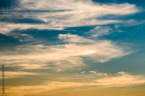 colorful dramatic sky with cloud at sunset © freedom_naruk
