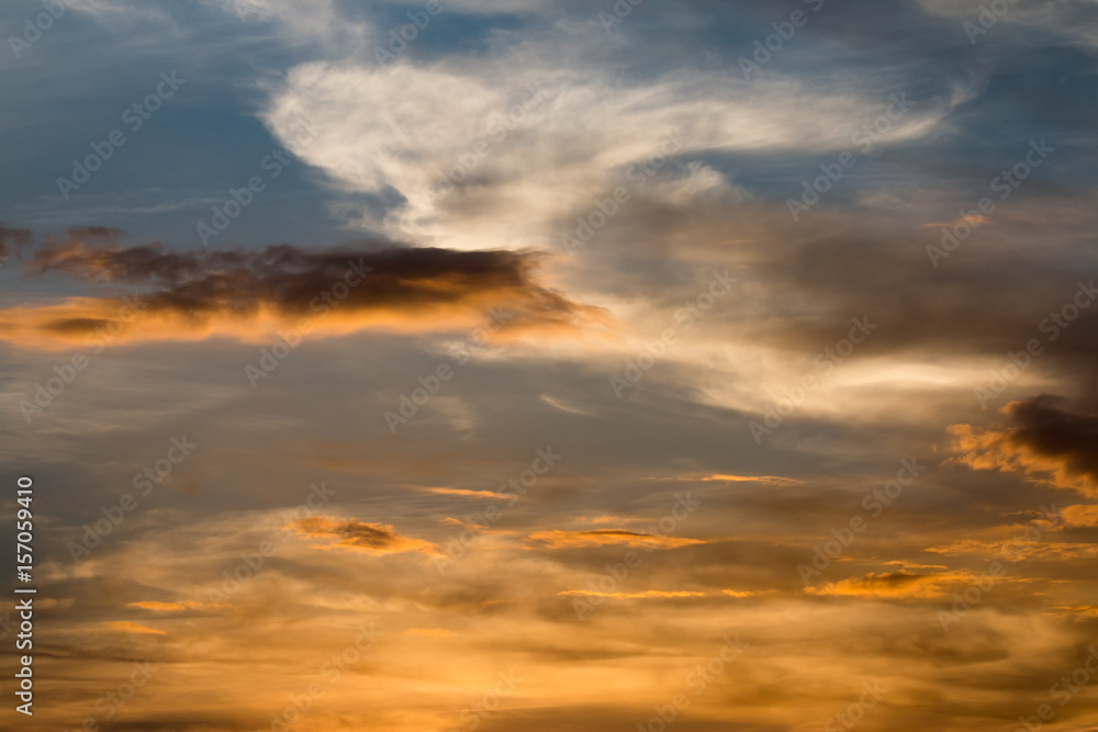 colorful dramatic sky with cloud at sunset colorful dramatic sky with cloud at sunset