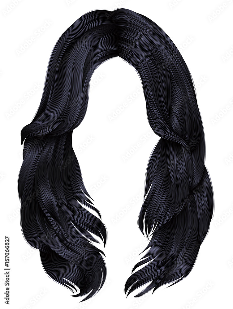 trendy woman long hairs brunette black colors . beauty fashion . realistic graphic 3d trendy woman long hairs brunette black colors . beauty fashion . realistic graphic 3d