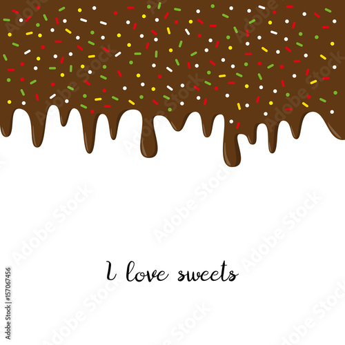 Dripping donut glaze background.