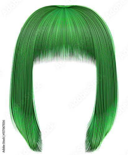 trendy hairs green colors . kare fringe . beauty fashion