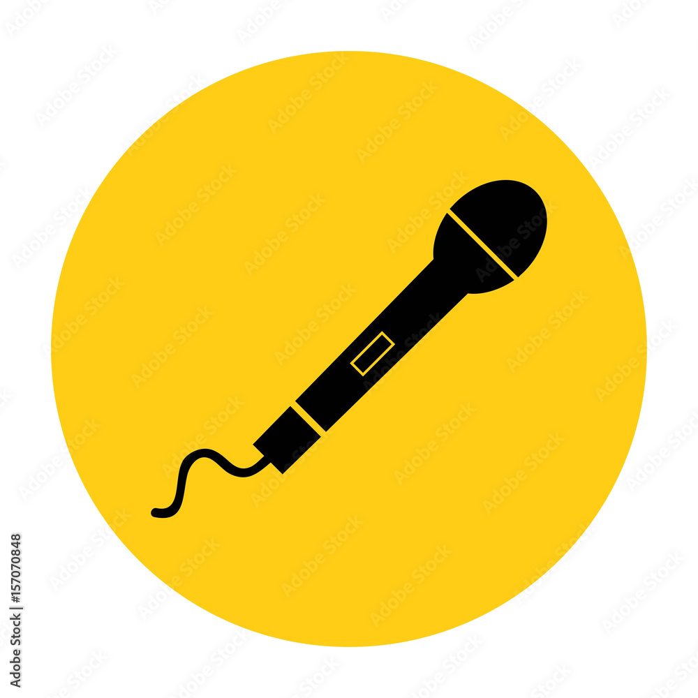 Black microphone icon. Black microphone icon.
