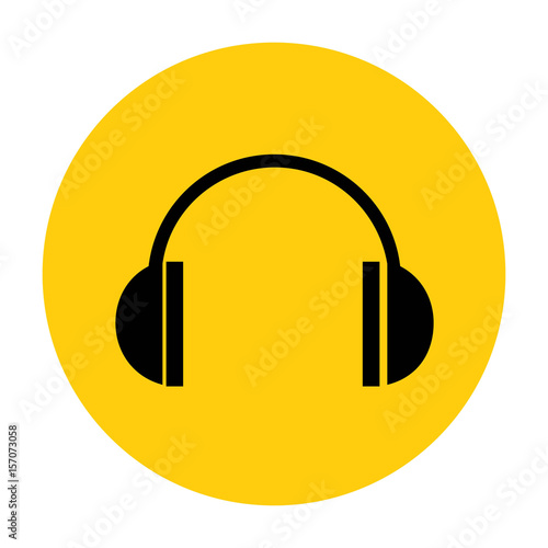 Black headphone icon.