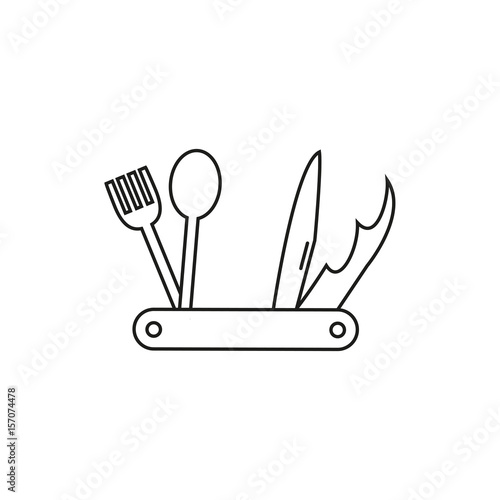 Jackknife icon on the white background.