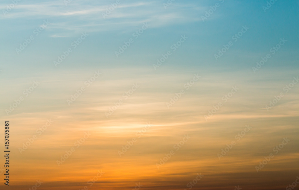 Fototapeta premium colorful dramatic sky with cloud at sunset