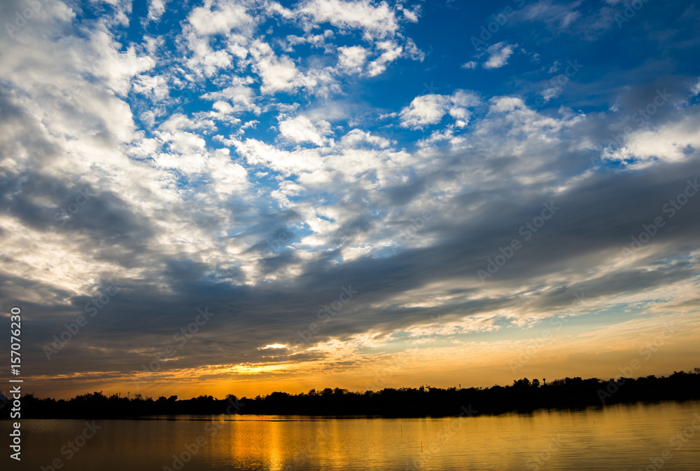 colorful dramatic sky with cloud at sunset colorful dramatic sky with cloud at sunset