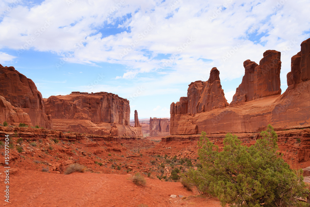 Panorama from Arches National Park, Utah. USA