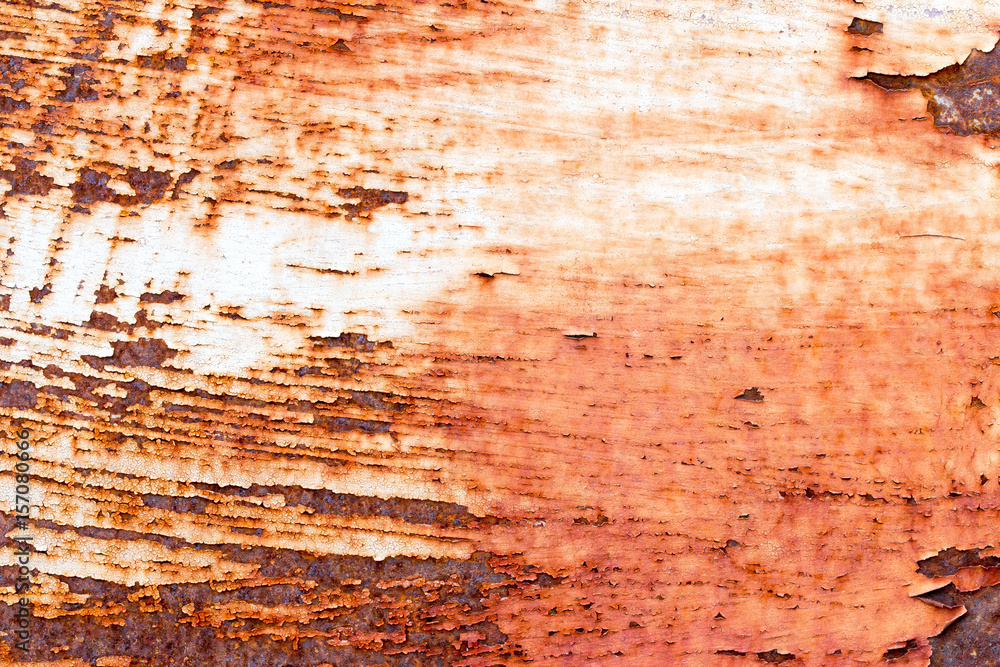Fototapeta premium A background of peeling paint and rusty old metal