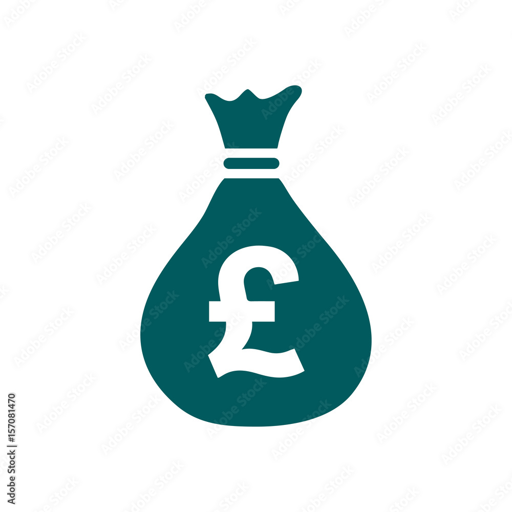 Pound GBP currency symbol. Flat design style. Pound GBP currency symbol. Flat design style.