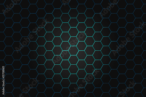Wallpaper Mural Abstract background with hexagons. Hi-tech digital technology concept abstract background Torontodigital.ca