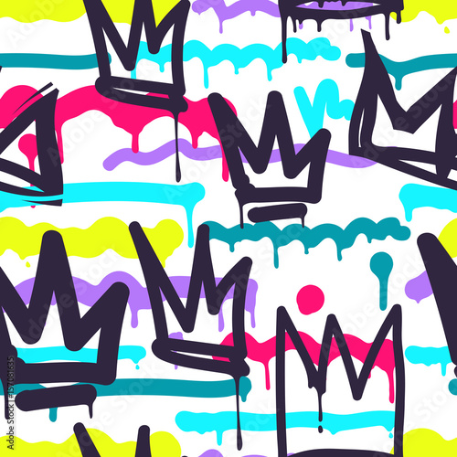 Seamless pattern graffiti