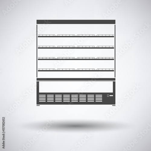 Supermarket refrigerator showcase icon