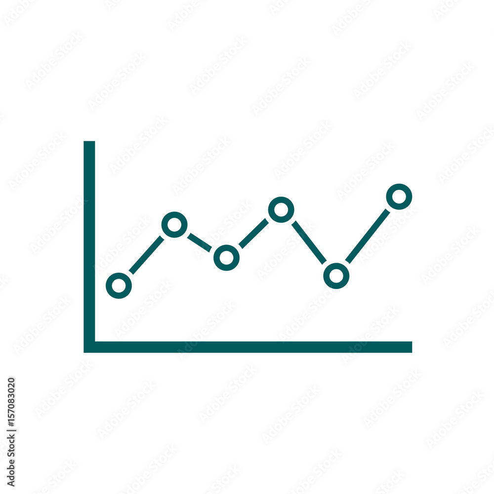 Graph chart icon. Diagram symbol. Flat design style. Graph chart icon. Diagram symbol. Flat design style.