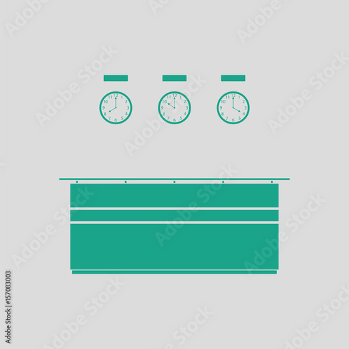 Office reception desk icon