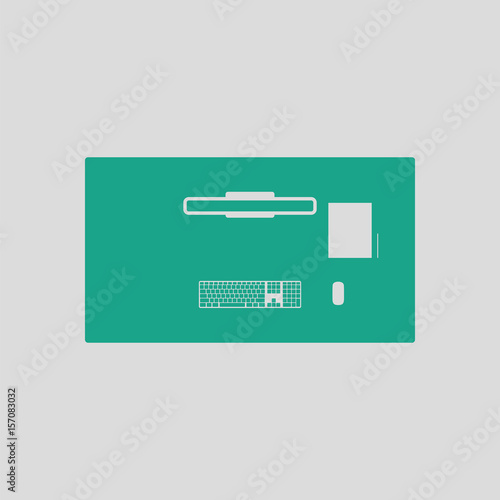 Office table top view icon
