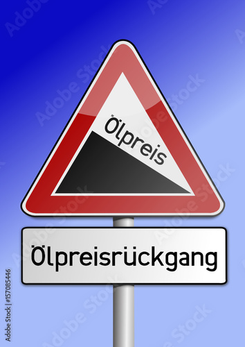 Gefälle Ölpreisrückgang