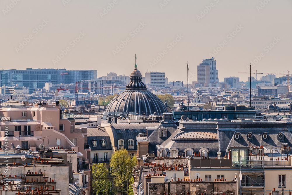 Panorama of Paris on the Sunset. France.
